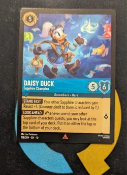 158/204 Daisy Duck - Sapphire Champion Rare Disney Lorcana Set 10 - Image 1
