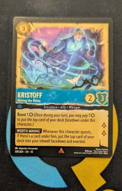 159/204 Kristoff - Mining the Ruins Rare Disney Lorcana Set 10 - Image 1