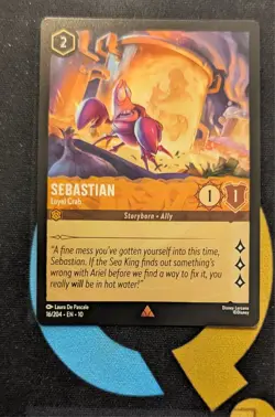 16/204 Sebastian - Loyal Crab Rare Disney Lorcana Set 10 - Image 1