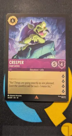 50/204 Creeper - Loyal Lackey Cold Foil Rare Disney Lorcana Set 10 - Image 1