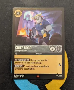 185/204 Chief Bogo - Calling the Shots Rare Disney Lorcana Set 10 - Image 1