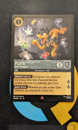 191/204 Pluto - Steel Champion Rare Disney Lorcana Set 10 - Image 1