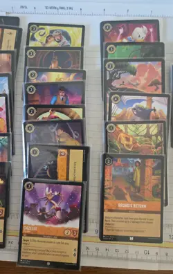 Disney Lorcana Sapphire Lot 41 different, 164 total cards - Image 3