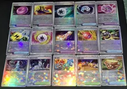15 Pokemon TCG TRAINER Mirrorfoil Pokeball Card Lot Sv8a Terastal Fest Ex - Image 1