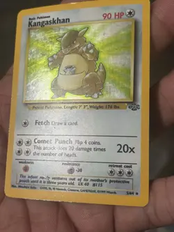 Pokemon TCG Kangaskhan Jungle Holo Card 5/64 Unlimited Rare, LP/MP Condition - Image 4