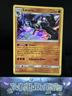 Pokemon Card Lucario 71/147 Burning Shadows Holo Rare Near Mint - Image 1