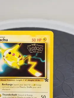 1999 Pokemon Pikachu Black Star Promo Card #25 WB Movie Promo - Image 4