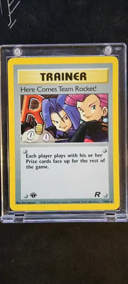 1st edition Trainer Card Here Comes Team Rocket 15/82 - Image 2
