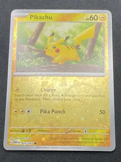 Pikachu Cosmos Holo 025/165 Costco Exclusive Scarlet & Violet 151 Pokemon Card - Image 1