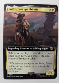 1x Lotho Corrupt Shirriff Extended Art NM - Magic MTG LTR x1 - Image 1