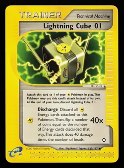 Lightning Cube 01 127/147 Uncommon Aquapolis Pokemon Card - Image 1