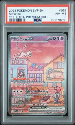 MEW EX #053 PSA 8 2023 POKEMON SVP EN-SV BLACK STAR PROMO 151 ULTRA-PREM COLL - Image 1