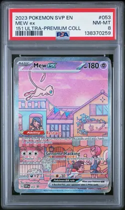 MEW EX #053 PSA 8 2023 POKEMON SVP EN-SV BLACK STAR PROMO 151 ULTRA-PREM COLL - Image 1