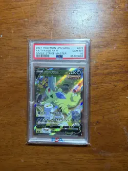 2021 Pokemon Tyranitar V Single Strike Master #077 PSA 10 - Image 1