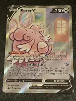 Blissey V 183/198 Chilling Reign Full Alternate Art Holo Rare Pokemon - Image 1