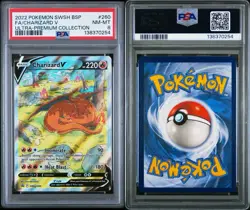 2022 Pokemon Charizard V SWSH260 SWSH Promo Full Art Holo PSA 8 - Image 3
