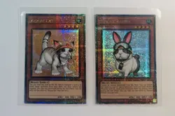 YU-GI-OH! Rescue Cat and Rescue Rabbit Quarter Century Secret Rare Near Mint - Image 1