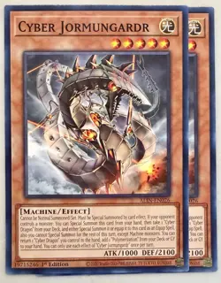 Yugioh! 2x Cyber Jormungardr ALIN-EN026 Common 1st Ed NM - Image 1