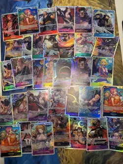 One Piece English Card Lot SR NM 50 Cards Lot - Image 1