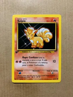 1st Edition SPANISH Vulpix 68/102 Base Set - Common Pokemon Card - EXCELLENT - Image 1