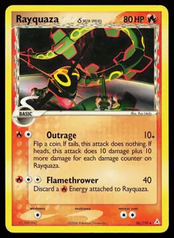 Rayquaza 26/110 Rare Non-Holo EX Holon Phantoms Pokemon Card - Image 1