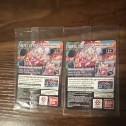 (2) Bandai Namco One Piece US Voyage Promo Leader Holo Monkey.D.Luffy Cards - Image 2