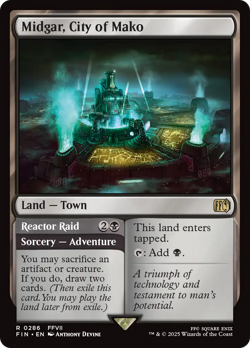 Midgar, City of Mako // Reactor Raid (FOIL) x1 - MTG Final Fantasy FIN #286 - Image 1