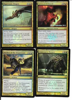 4X Foil MTG Return To Ravnica, Prerealease Promo NM, Never play - Image 1
