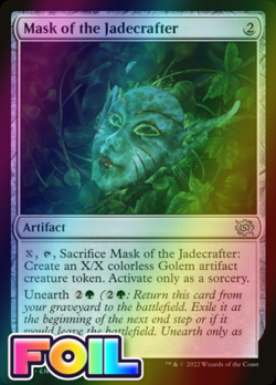 x1 Mask of the Jadecrafter BRO MTG 201/287 FOIL UNCOMMON M/NM 1x - Image 1