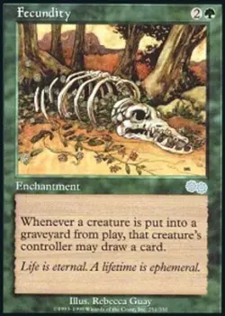 MTG - Fecundity - Urza's Saga - NM, English Magic FLAT RATE SHIP - Image 1