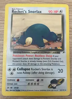 Pokemon- Rocket's Snorlax 33/132-Gym Heroes Regular - Image 1