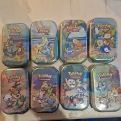 Pokemon 25th Anniversary Mini Tins New Sealed Complete set of 8. - Image 1