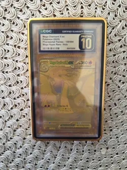 🔥Pokemon Mega Charizard X ex #130 Phantasmal Flames CGC 10 PRISTINE GOLD LABEL! - Image 1
