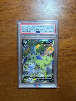 2021 Pokemon Tyranitar V Single Strike Master #077 PSA 10 - Image 1