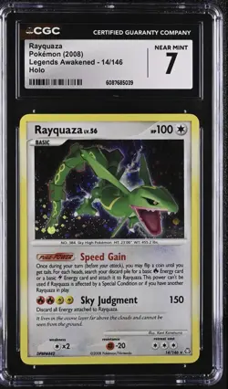 Rayquaza Holo Rare 14/146 Diamond & Pearl Pokemon 2008 Legends Awakened CGC - Image 1