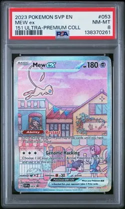 MEW EX #053 PSA 8 2023 POKEMON SVP EN-SV BLACK STAR PROMO 151 ULTRA-PREM COLL - Image 1