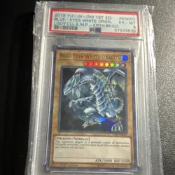 Yu-Gi-Oh! 2018 Blue-Eyes White Dragon 1st Edition EN001 PSA 6 EX-MT - Image 2