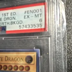 Yu-Gi-Oh! 2018 Blue-Eyes White Dragon 1st Edition EN001 PSA 6 EX-MT - Image 5