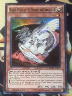 Yugioh: Buster Whelp Of The Destruction Swordsman - BOSH-EN019 Super Rare 1st NM - Image 1