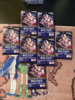 One Piece OP-14 The Azure Sea’s Seven Booster Packs 7x Factory Sealed English - Image 1