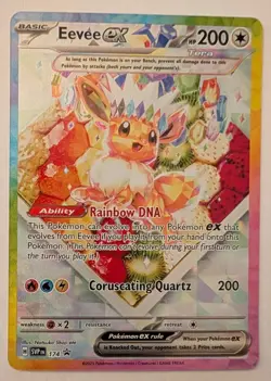 Pokemon TCG Eevee ex Promo Card 174 SVP Scarlet & Violet Holo EX 200 HP - Image 1