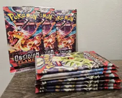 Pokemon OBSIDIAN FLAMES ten (×10) pack lot NEW SEALED - Image 1