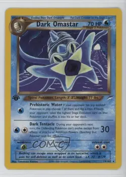 Dark Omastar 1st Ed. Pokemon Neo Destiny #19 2002 - Image 1
