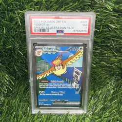 2023 POKEMON OBF EN-OBSIDIAN FLAMES SPECIAL ILLUSTRATION RARE PIDGEOT EX PSA 7 - Image 1