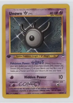 Unown W 1st Ed. Pokemon Neo Destiny #29 2002 - Image 1