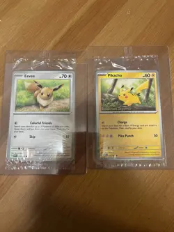 Pikachu 25/165 & Eevee 133/165 - Pokemon Together Promo - Sealed - Image 1