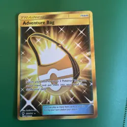 Adventure Bag 228/214 - Lost Thunder Gold Secret Rare Trainer - Pokemon TCG LP - Image 1