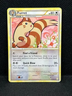 Pokemon Tcg Furret 21/123 2010 HeartGold SoulSilver Non Holo - Image 1