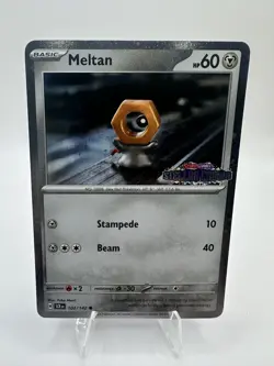 Meltan 102/142 Stamped Promo - Stellar Crown - Cosmos Holo - Pokemon TCG - Image 1
