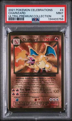 2021 POKEMON #4 CHARIZARD #58 PIKACHU CELEBRATIONS PSA 9 MINT 25. BASE SET - Image 2